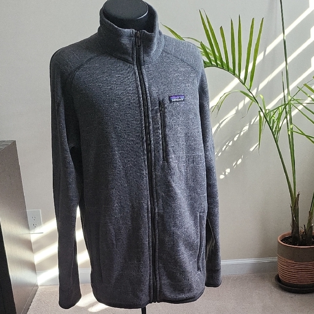 Patagonia Grey Sherpa Fleece, Men's, XL Full Zip Exellent Condition